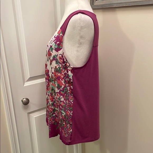 Allen B. By Allen Schwartz Pink Sleeveless Boxy Tank Top EUC Large - Picture 7 of 13